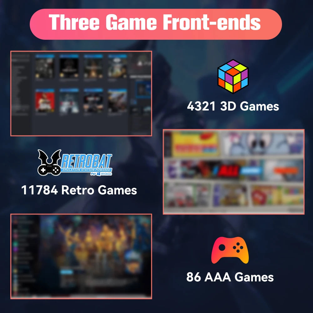 PlayZone 1TB Portable External Game SSD Handheld Game Console