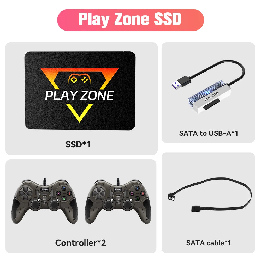 PlayZone 1TB Portable External Game SSD Handheld Game Console
