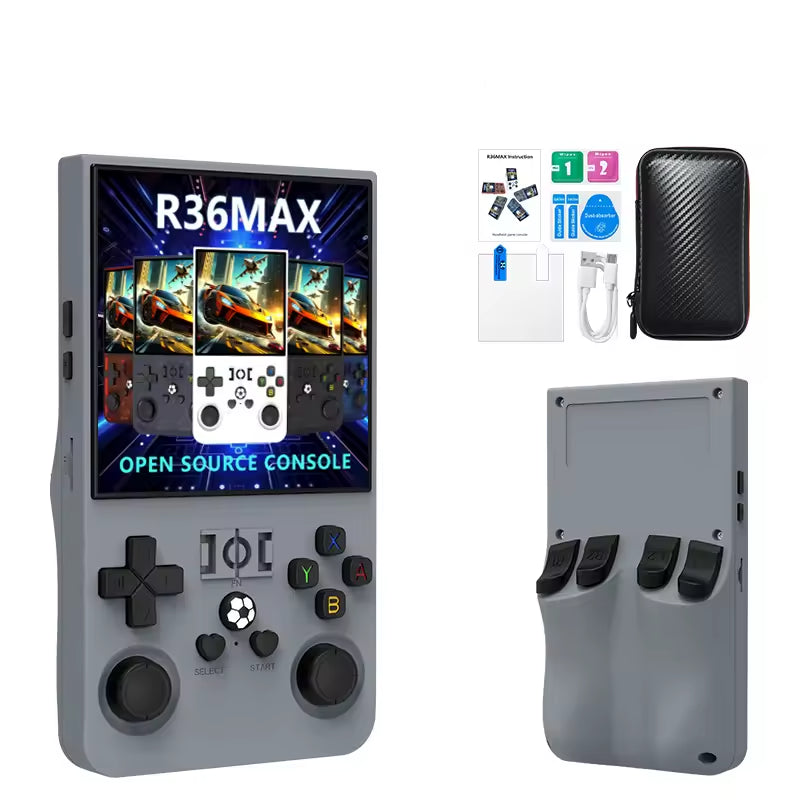 Consola de juegos portátil retro R36MAX con sistema Linux