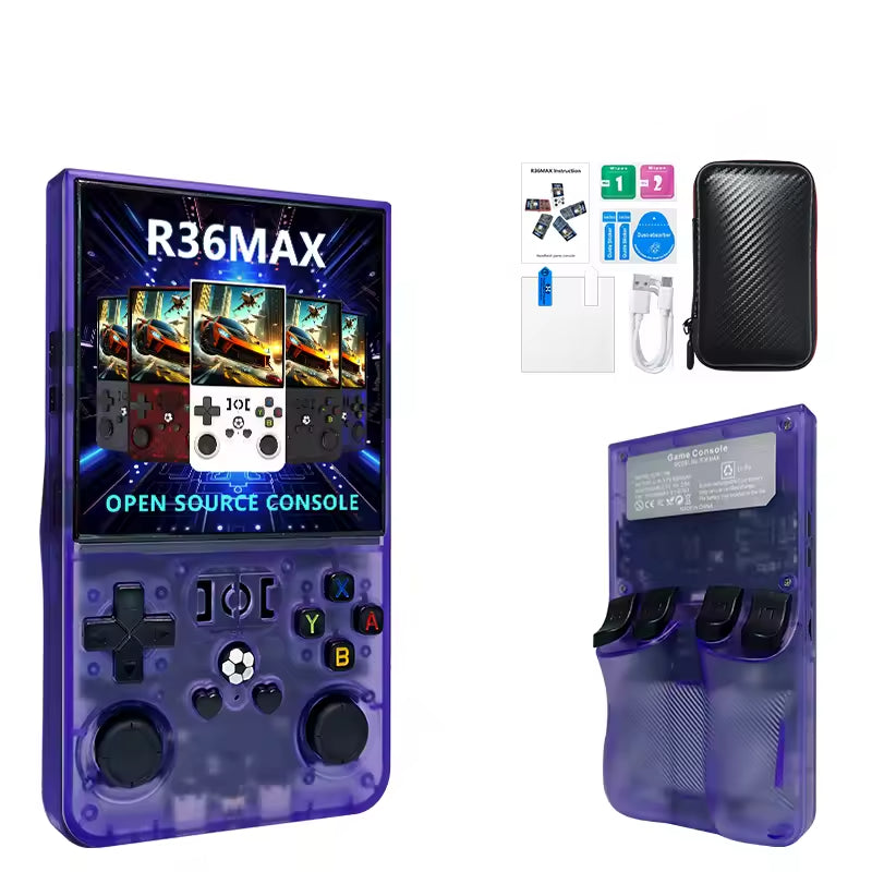 Consola de juegos portátil retro R36MAX con sistema Linux