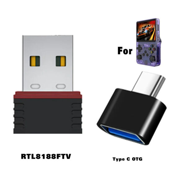 WiFi USB Dongles and TYPE C OTG Adaptor For R36 Consoles
